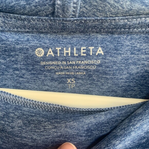 Athleta Uptempo Hoodie Women's XS Blue Lightweight Pullover Casual Soft Yoga - Picture 7 of 12
